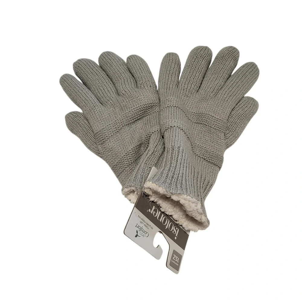 NWT Isotoner eco comfort gray gloves, one size
